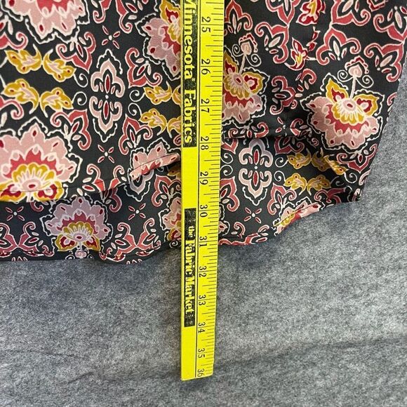 LOFT Top Women's 24 Plus Multicolor Floral Chiffon Short Flutter Sleeve V Neck - Picture 7 of 11